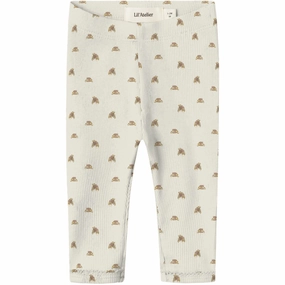 Lil'Atelier Turtledove Croissant Nbflavo Eki Slim Leggings Lil Layered Overlay Design