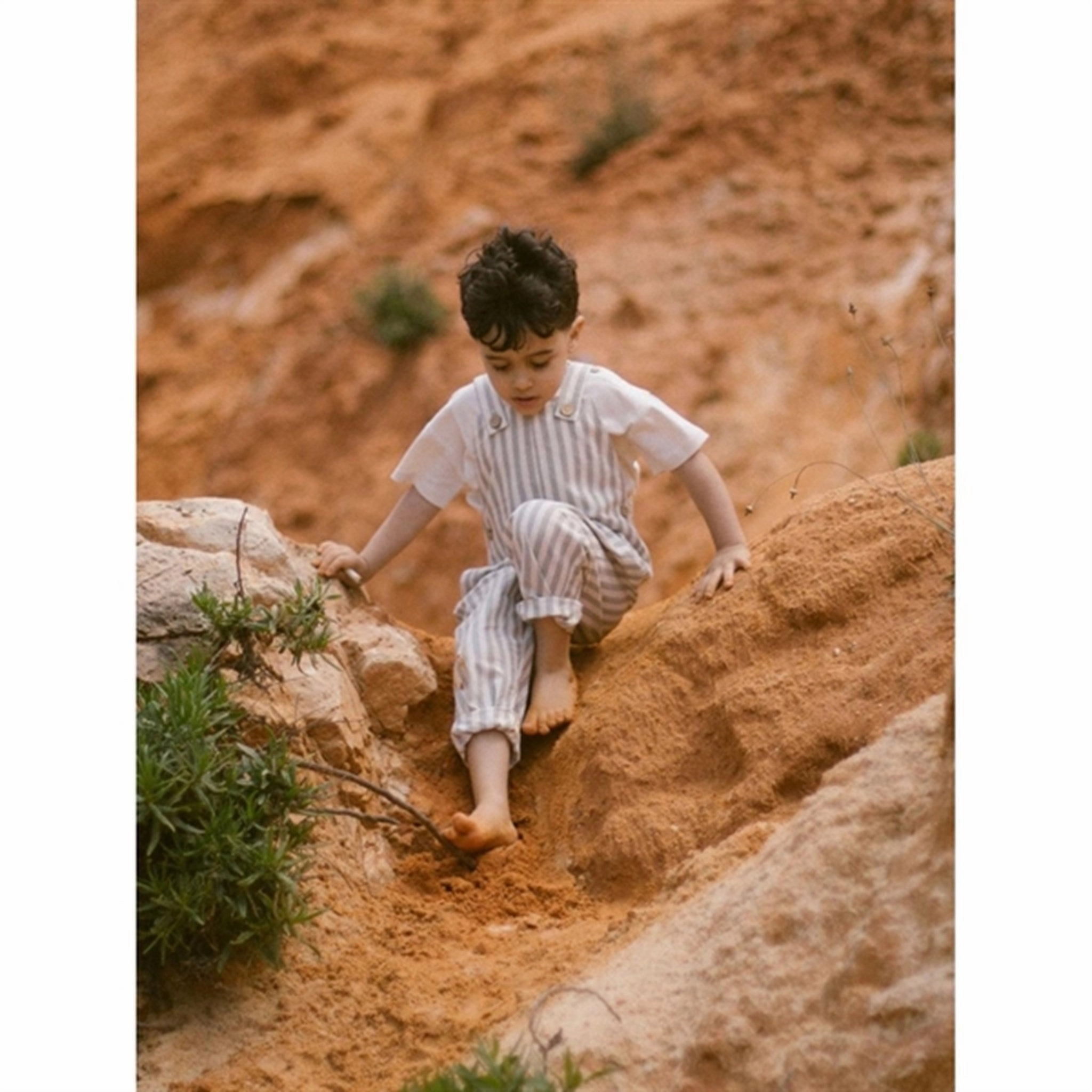 snag resistant Lil'Atelier Turtledove Dino Overall