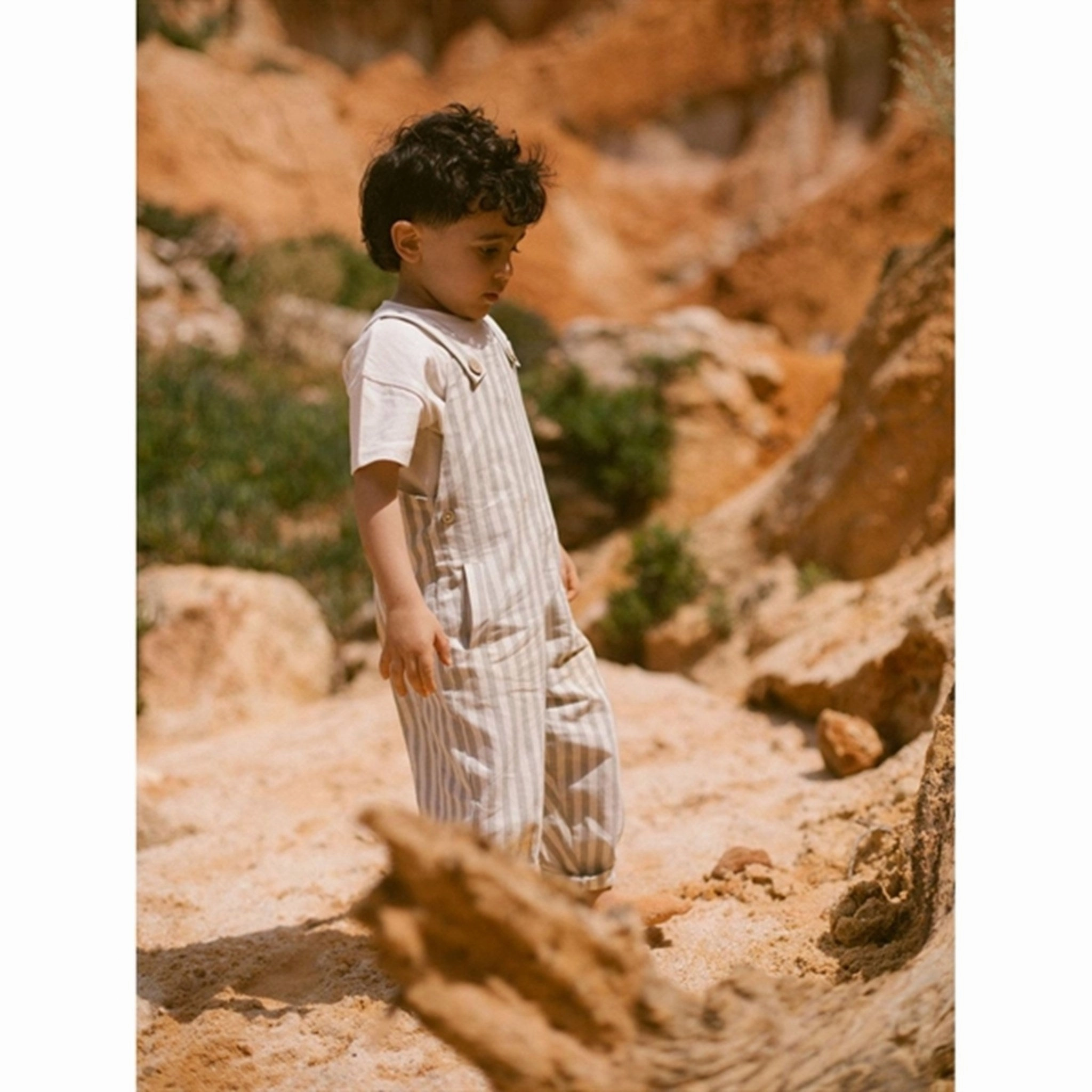 Lil'Atelier Turtledove Dino Overall Minimal Look