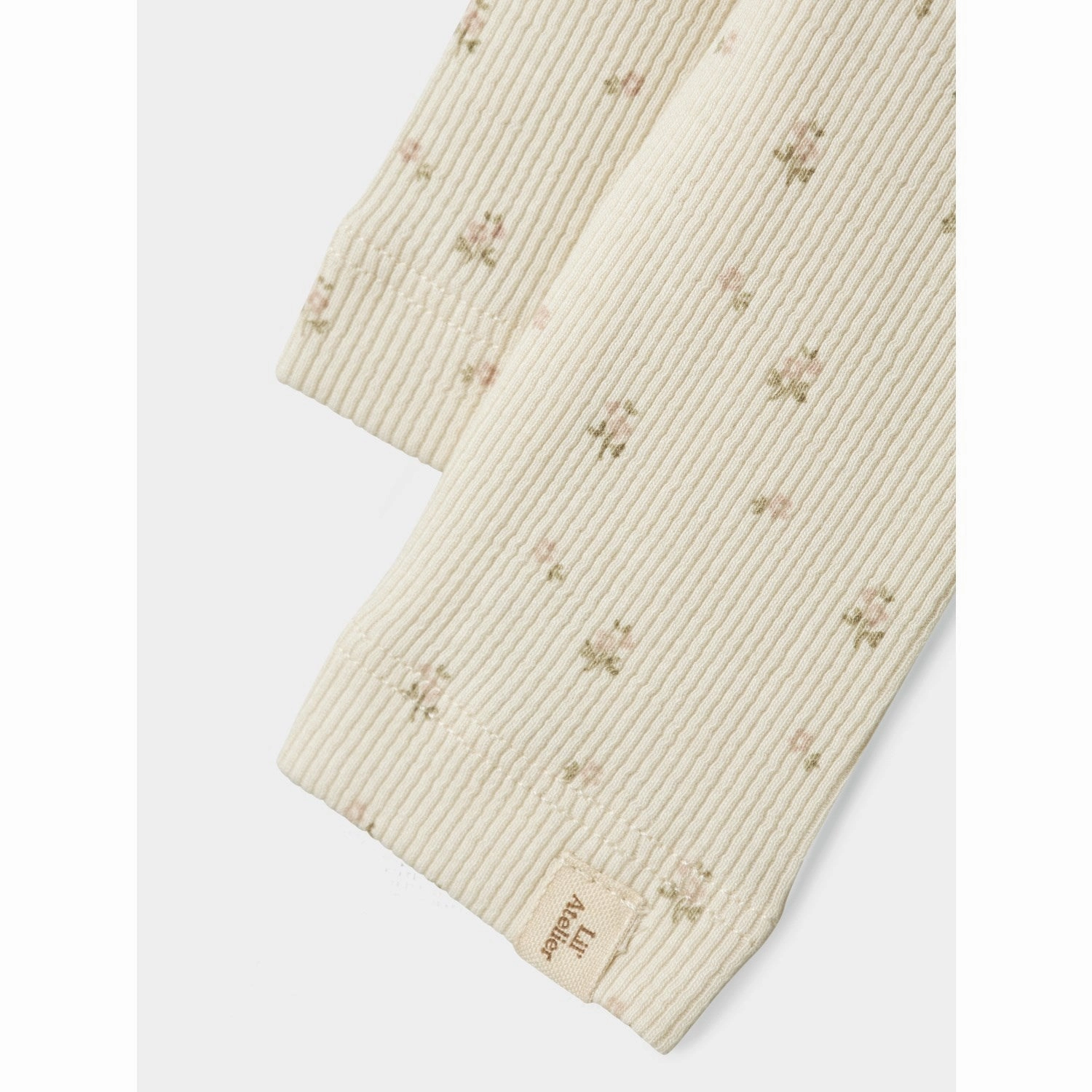 Breathable Waist Lil'Atelier Turtledove Flower Gago Slim Leggings Noos