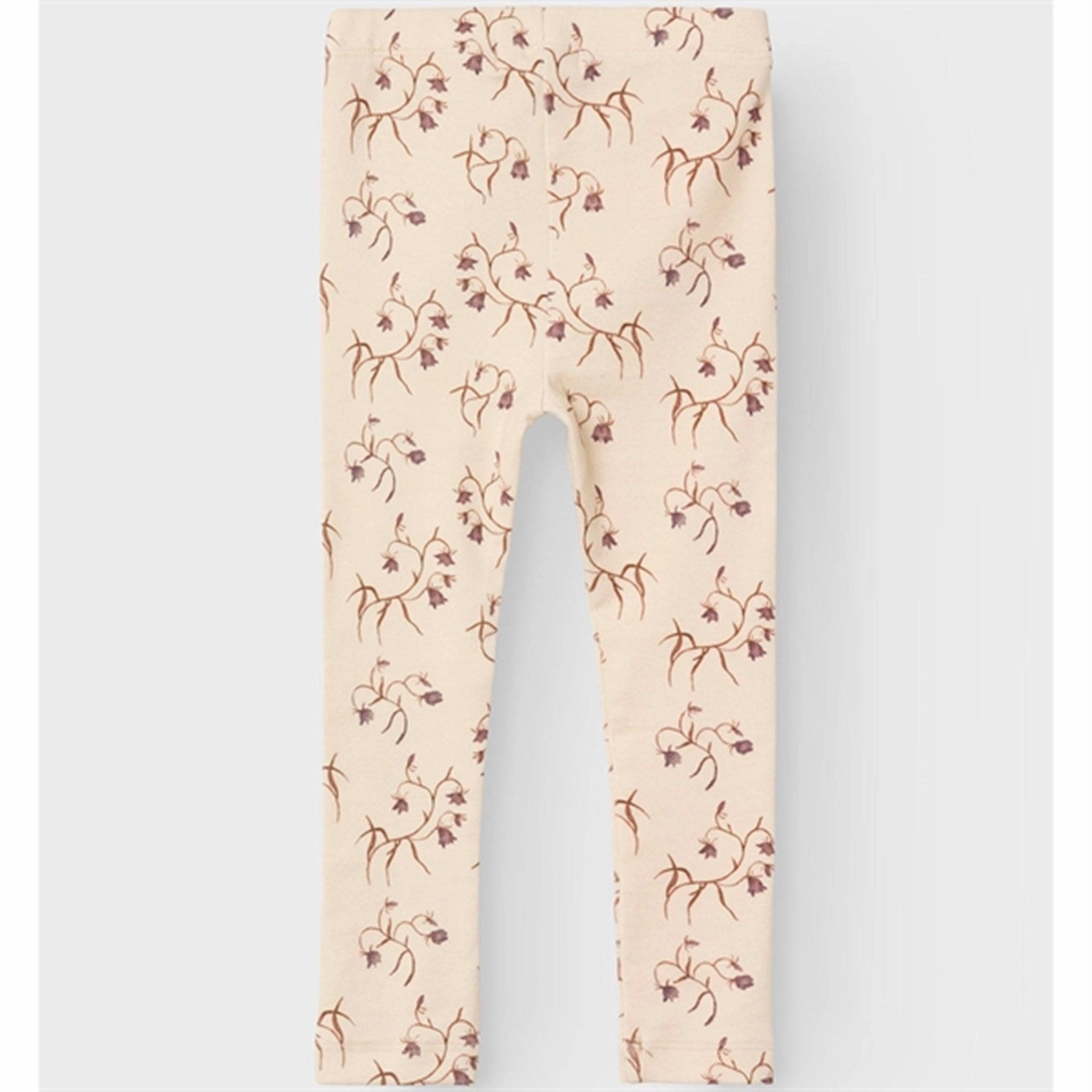 Lil'Atelier Turtledove/Flower Gaya Slim Leggings Soft and Chic