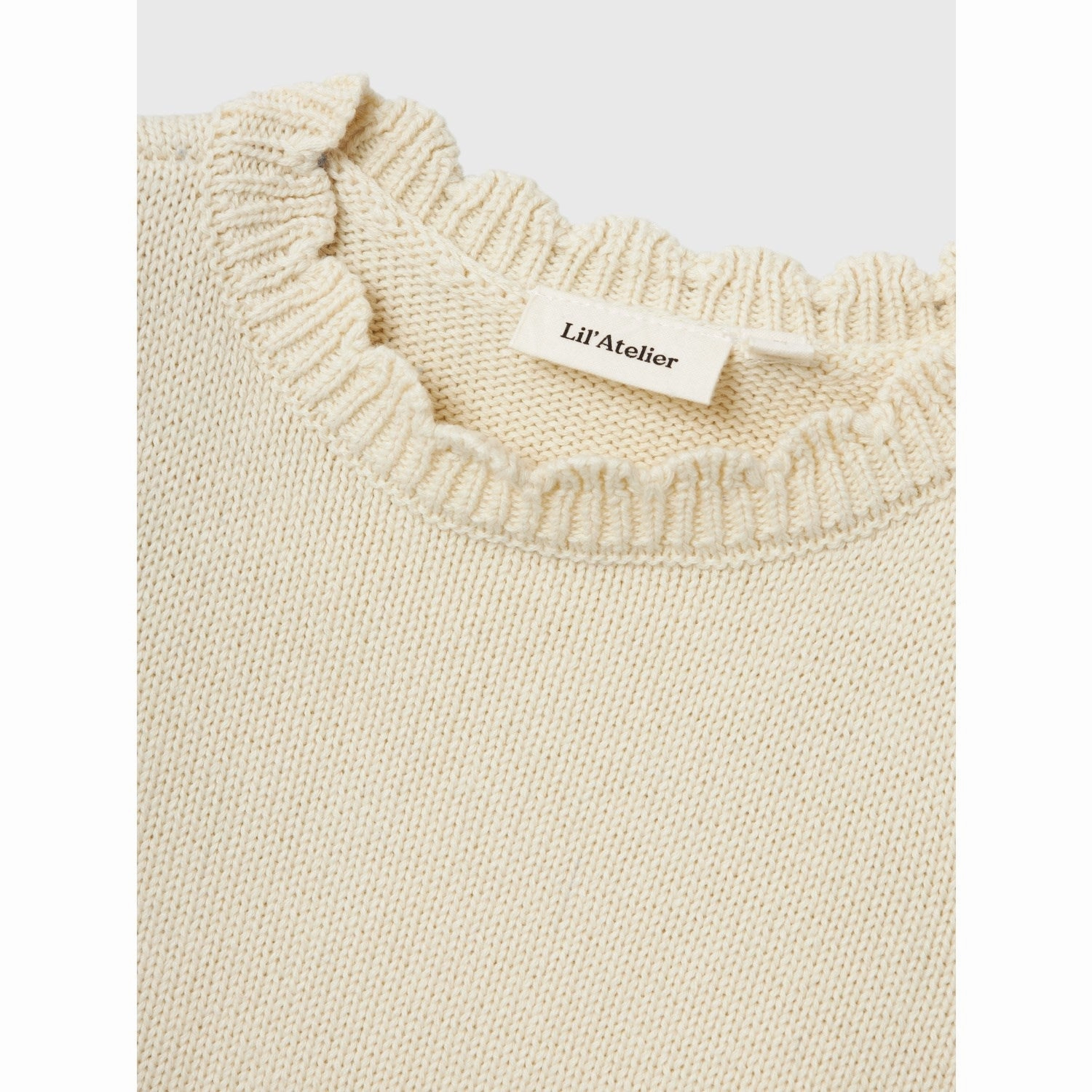 popular in coastal areas Budget Friendly Lil'Atelier Turtledove Ramla Loose Short Knit Vest