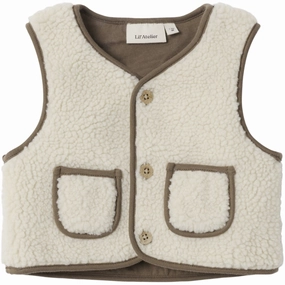 Lil'Atelier Turtledove Shitake Nbnlajo Loose Vest Lil men's style