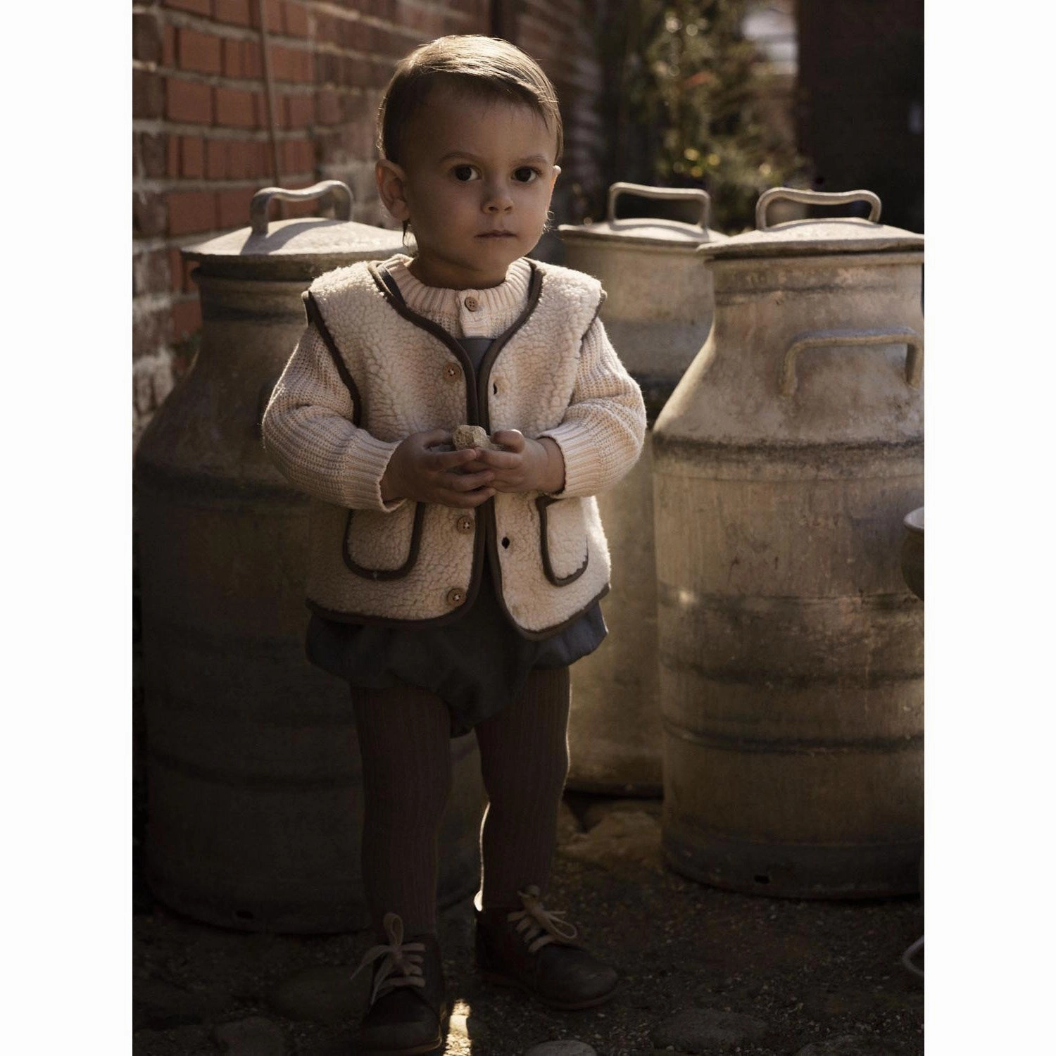 thinness Adjustable Waistband Lil'Atelier Turtledove Shitake Nbnlajo Loose Vest Lil