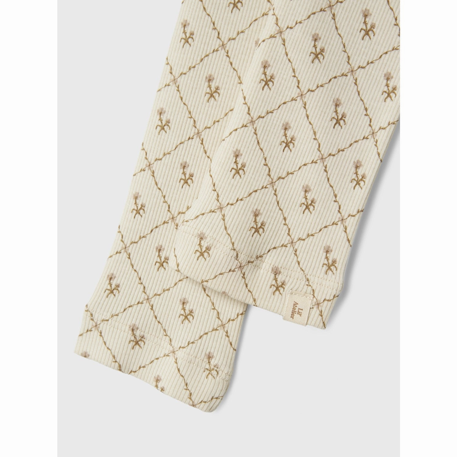 Body-Conscious Fit Lil'Atelier Turtledove Vintage Flower Gago Kye Slim Leggings