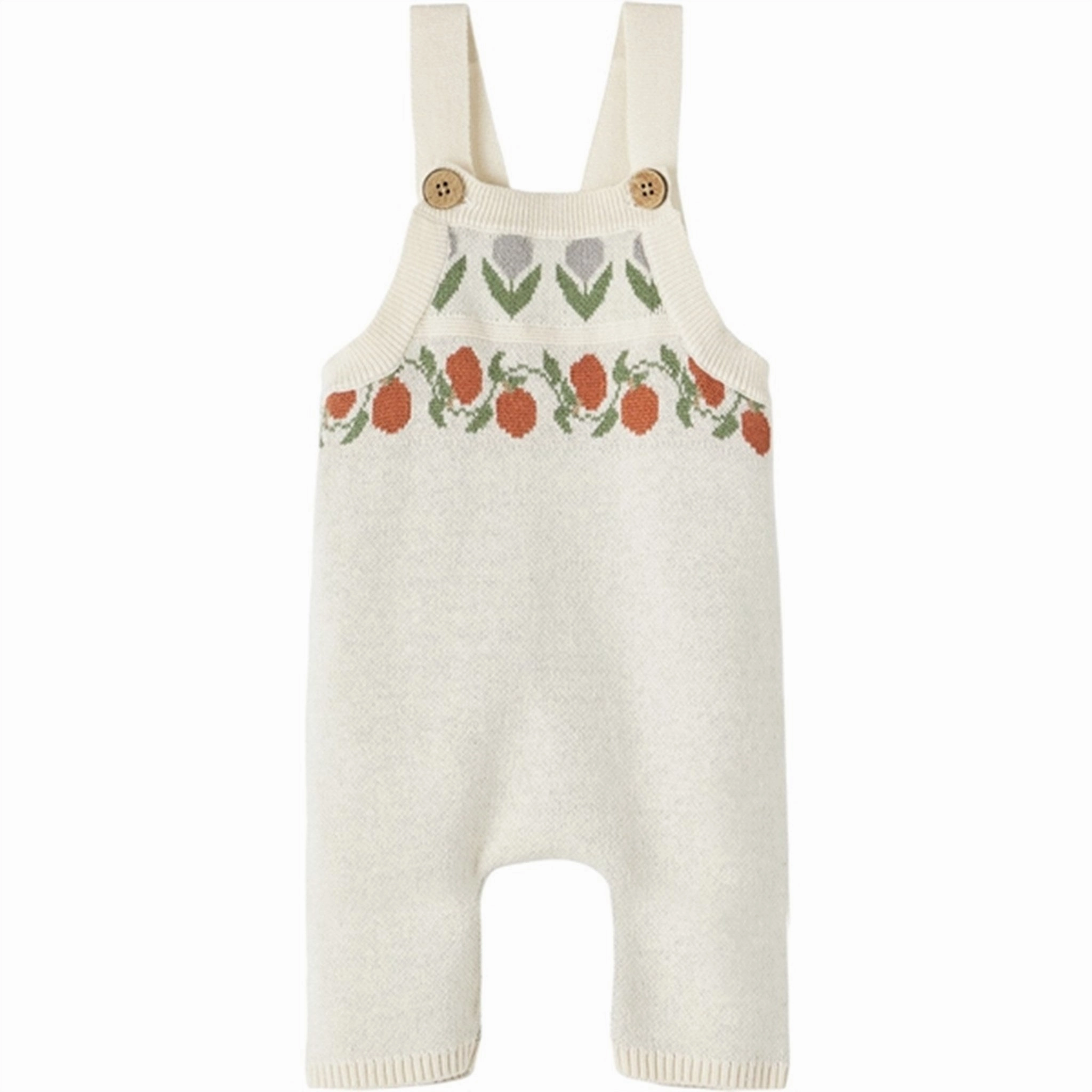 FlexibleKnees Flatlock Seams Lil'Atelier Whitecap Gray Lamai Knit Overall