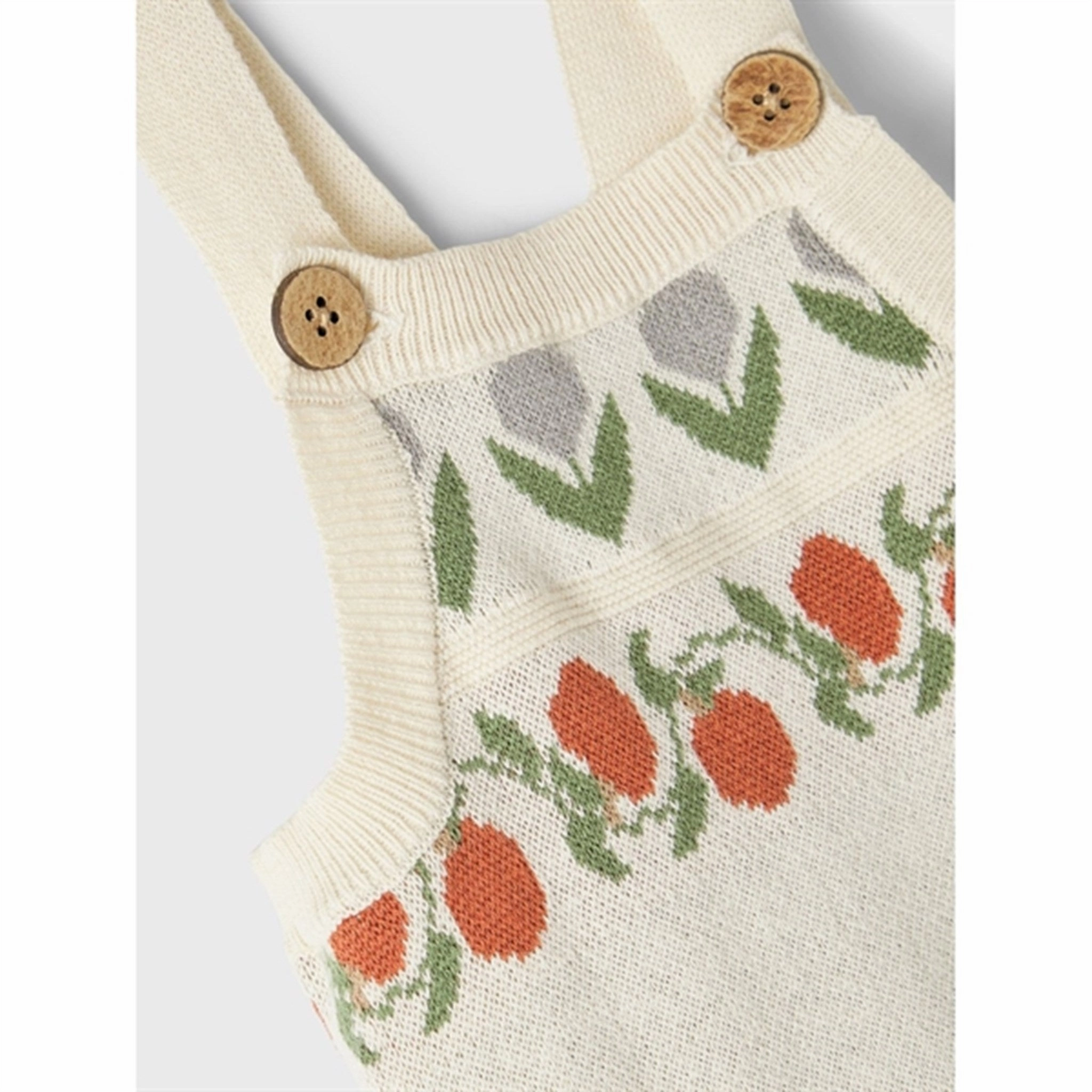 Lil'Atelier Whitecap Gray Lamai Knit Overall Smart Look