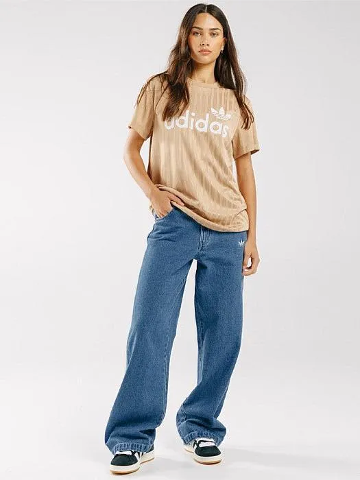 Linear Graphic Boyfriend T-Shirt Non Iron Fabric Comfy Fit Layer