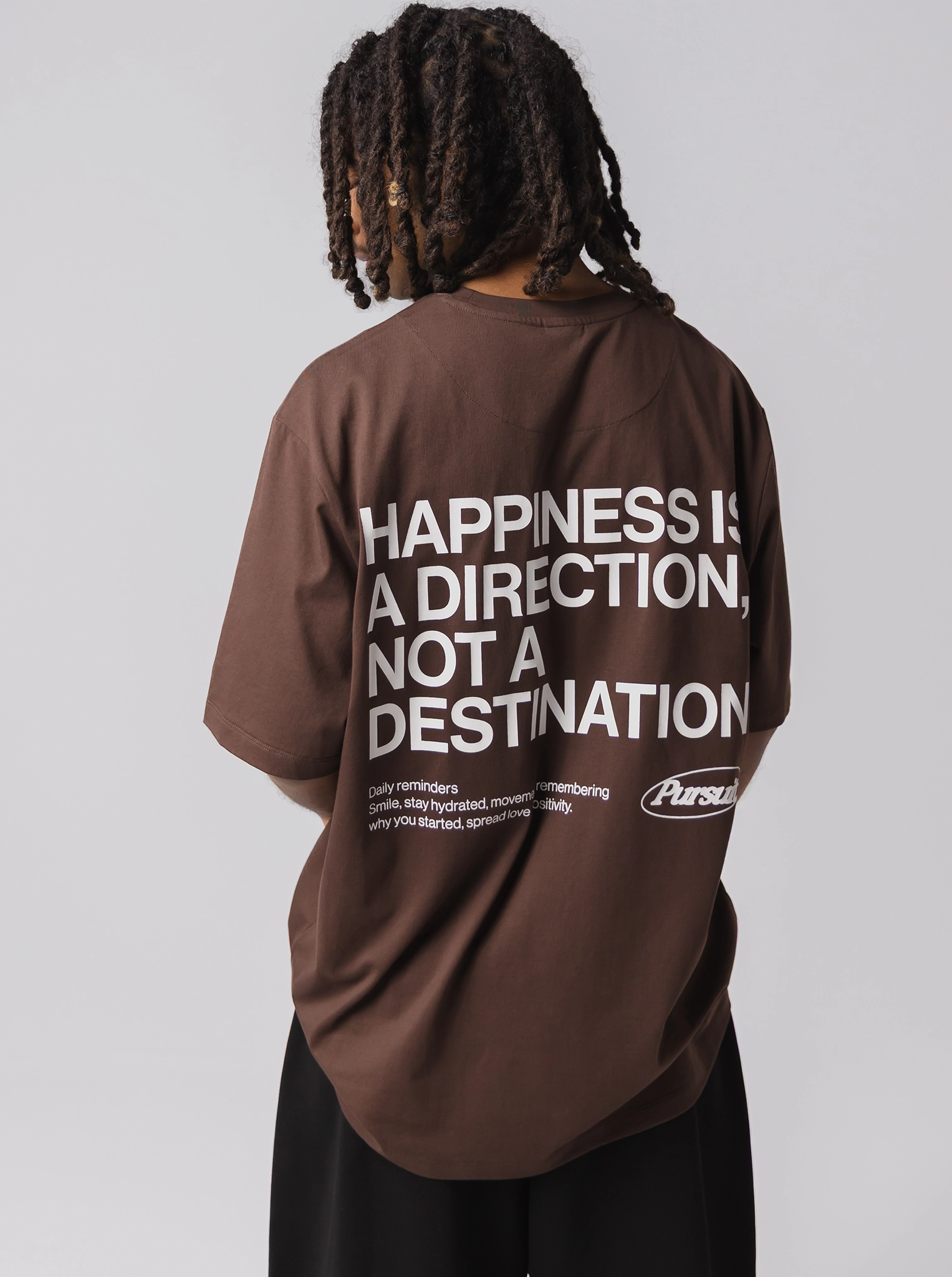 Comfortable and stylish Happiness Track Tee in Umber