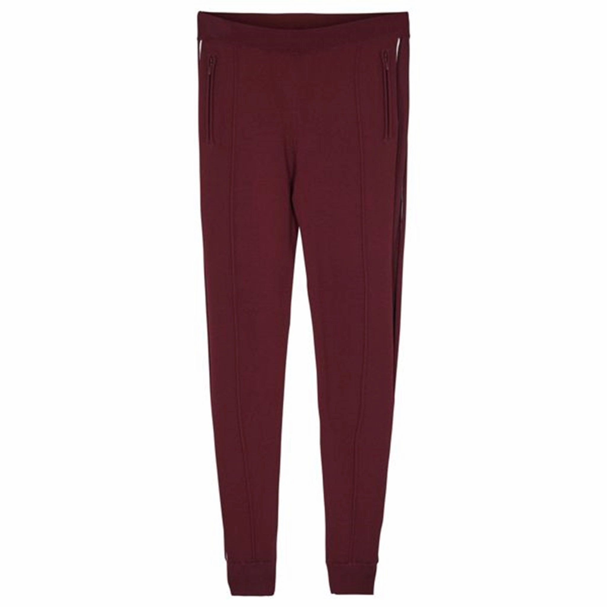 Rayon Little Remix Casey Pants Burgundy/White Piping