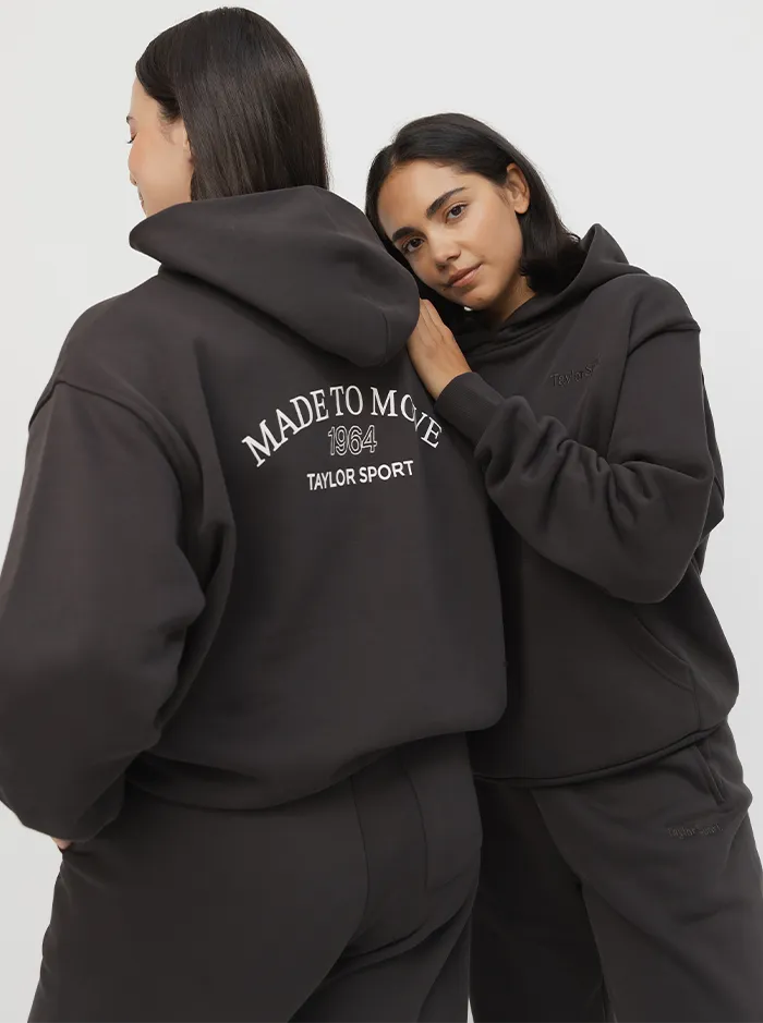 Flexible Waistband Arch Hoodie In Pepper