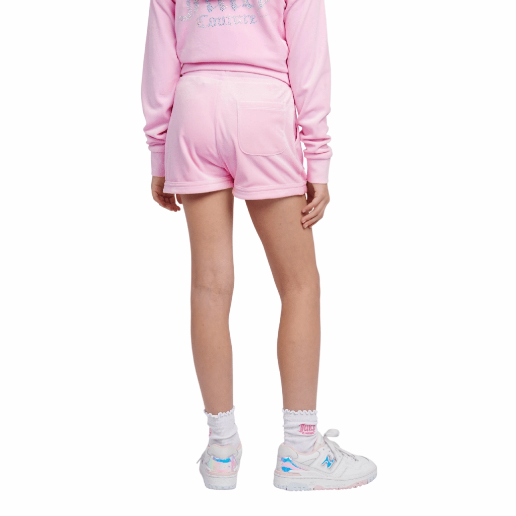 Juicy Couture Diamante Velour Short Junior Quick Absorption Casual Days