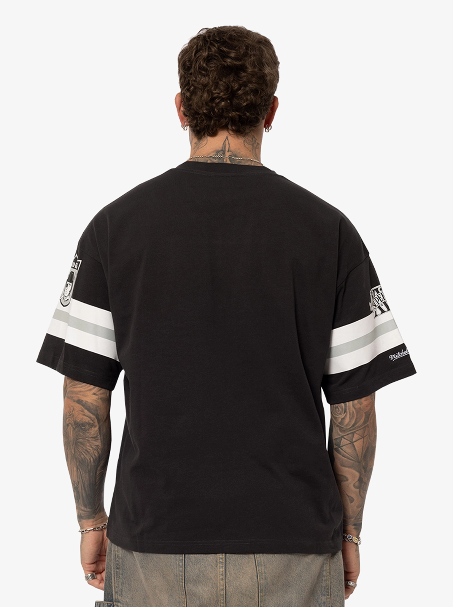 Collared formality Geometric Pattern Los Angeles Raiders Boxy Tee