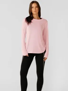 Lotus Long Sleeve Top Ribbed Collar Trim Lightweight Style
