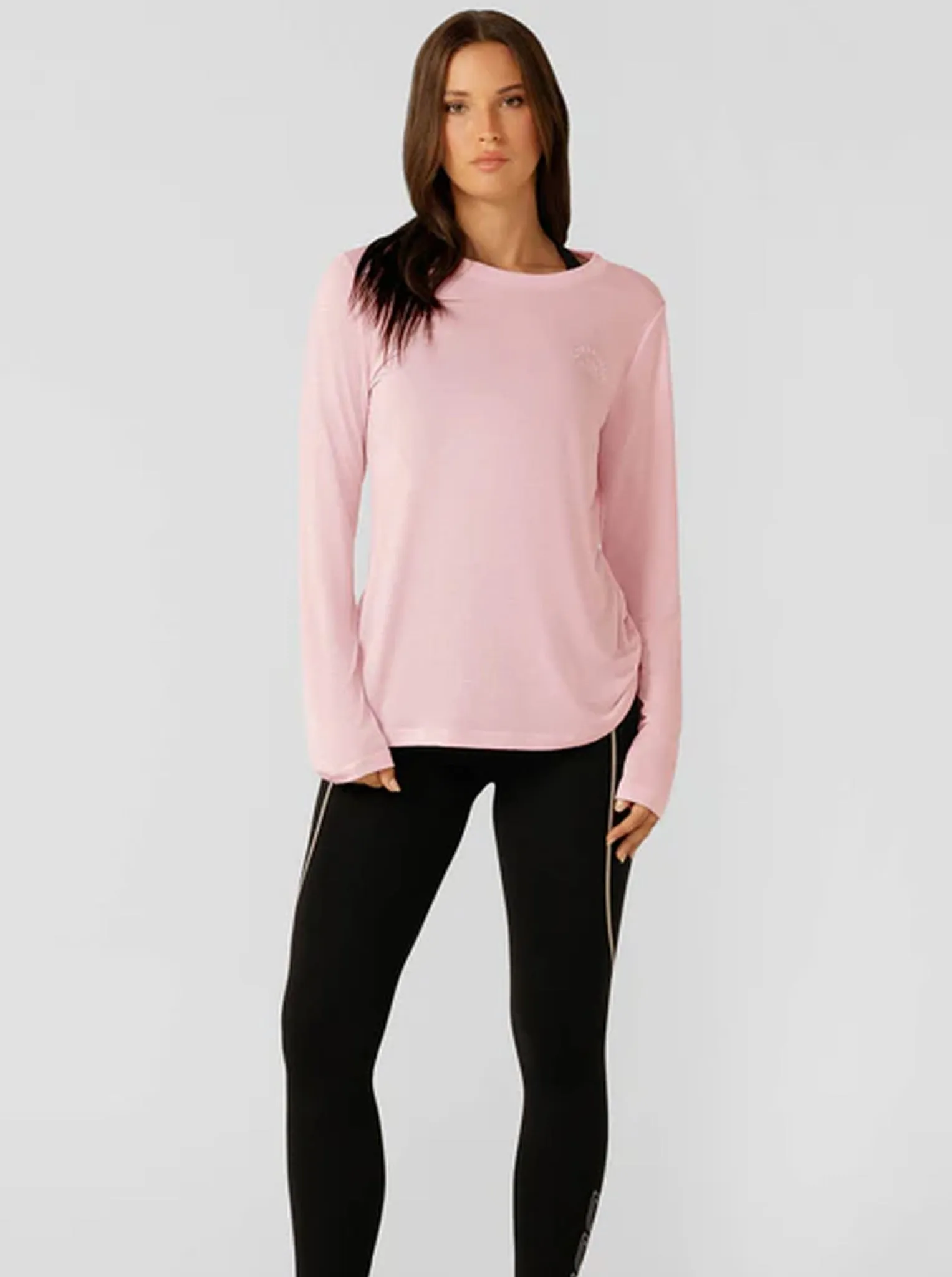 Lotus Long Sleeve Top Ribbed Collar Trim Lightweight Style