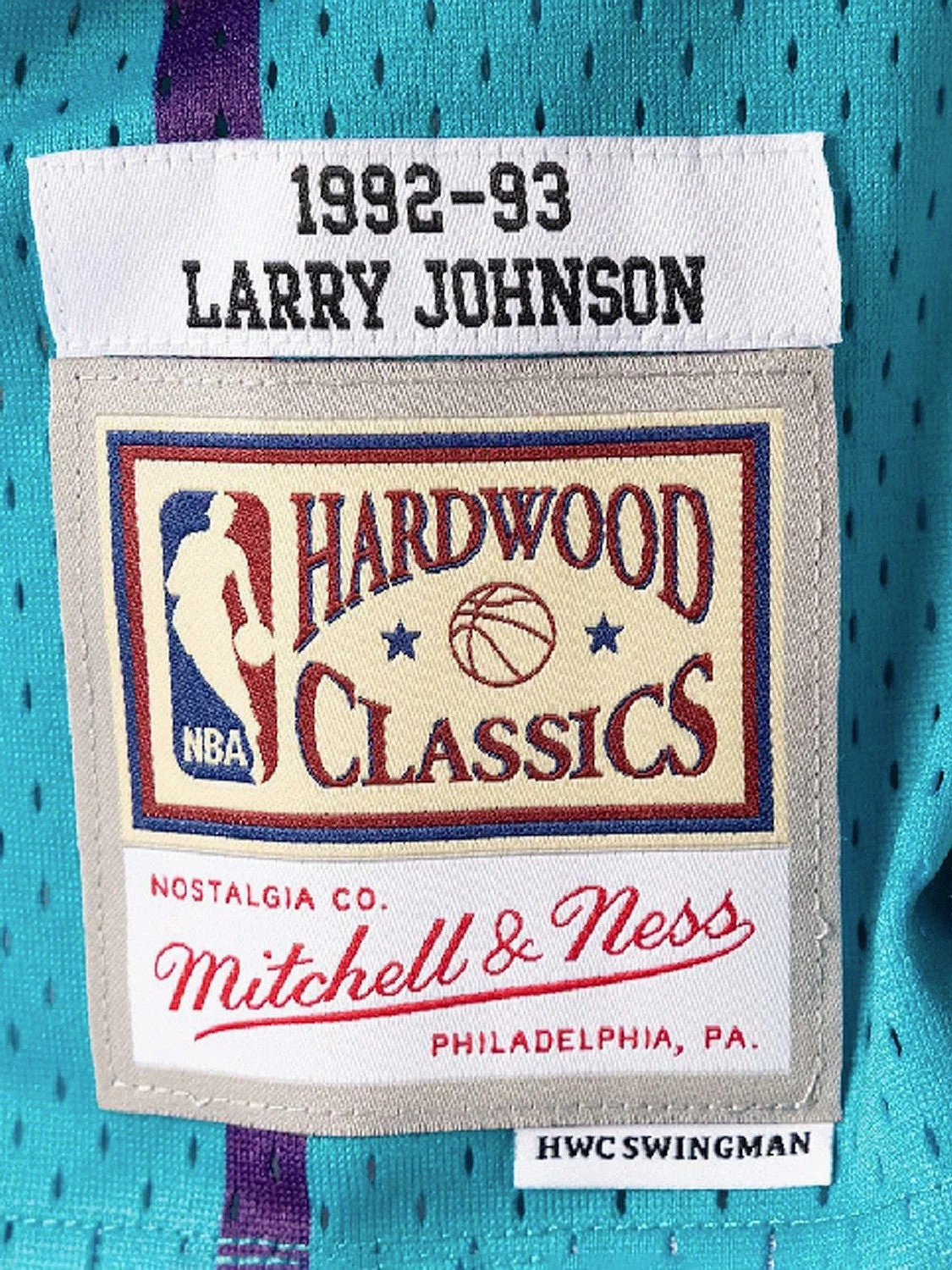 Chic And Comfortable Layerable Look Charlotte Hornets Larry Johnson 92-93 Swingman Jersey