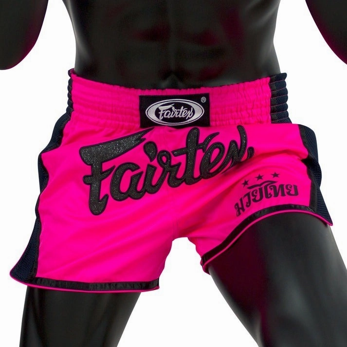 Fairtex Pink Slim Cut Muay Thai Shorts BS1714 Easy Care Material dungarees