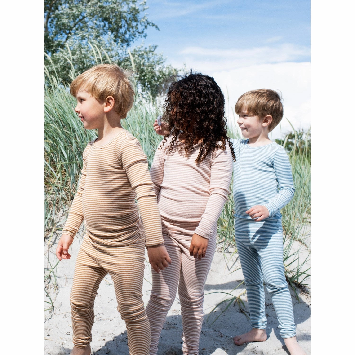 Smooth Texture Dance Practice For Men Serendipity Azur/Ecru Leggings Stripe