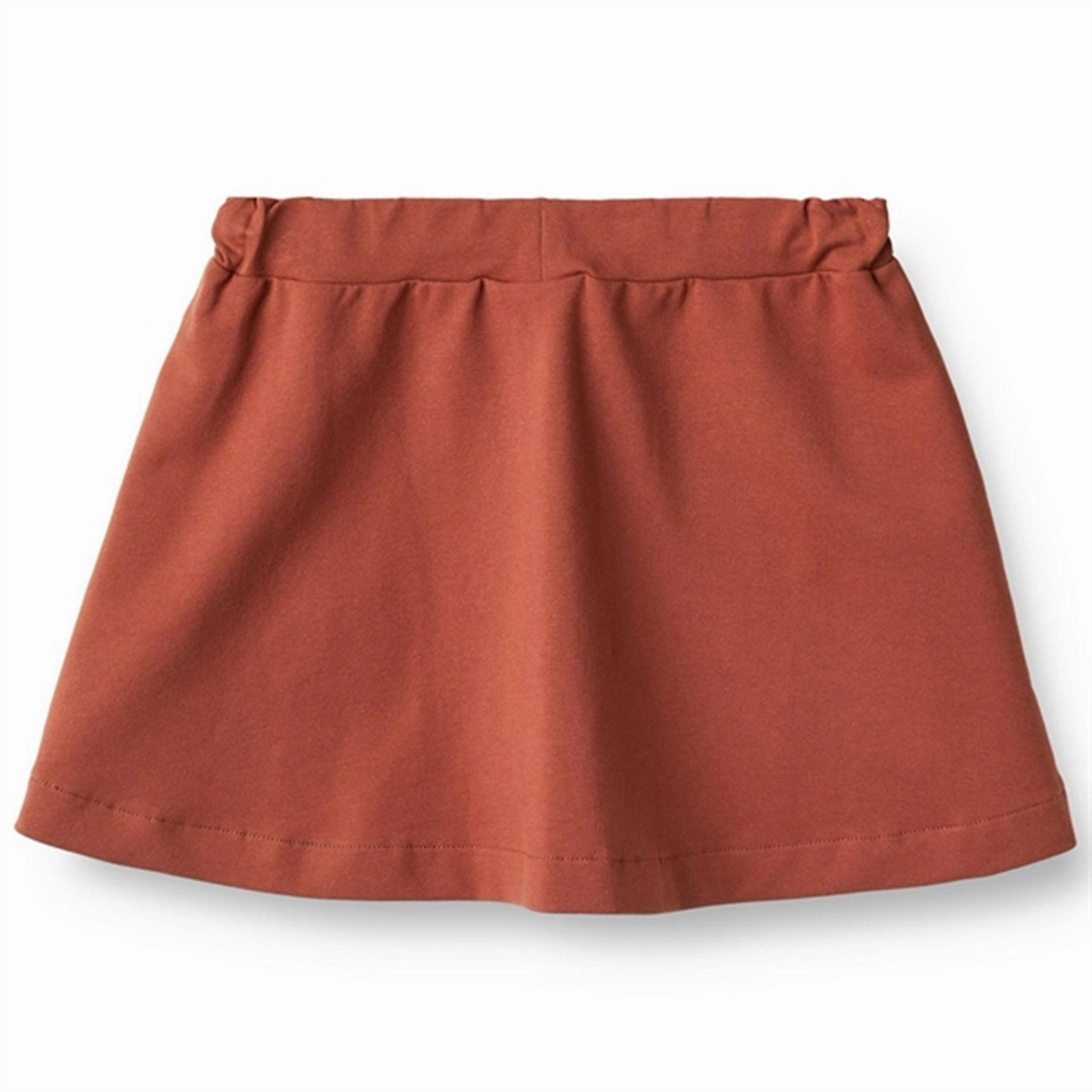 High Elasticity Material Matte Finish Wheat Red Sweat Skirt Manuella