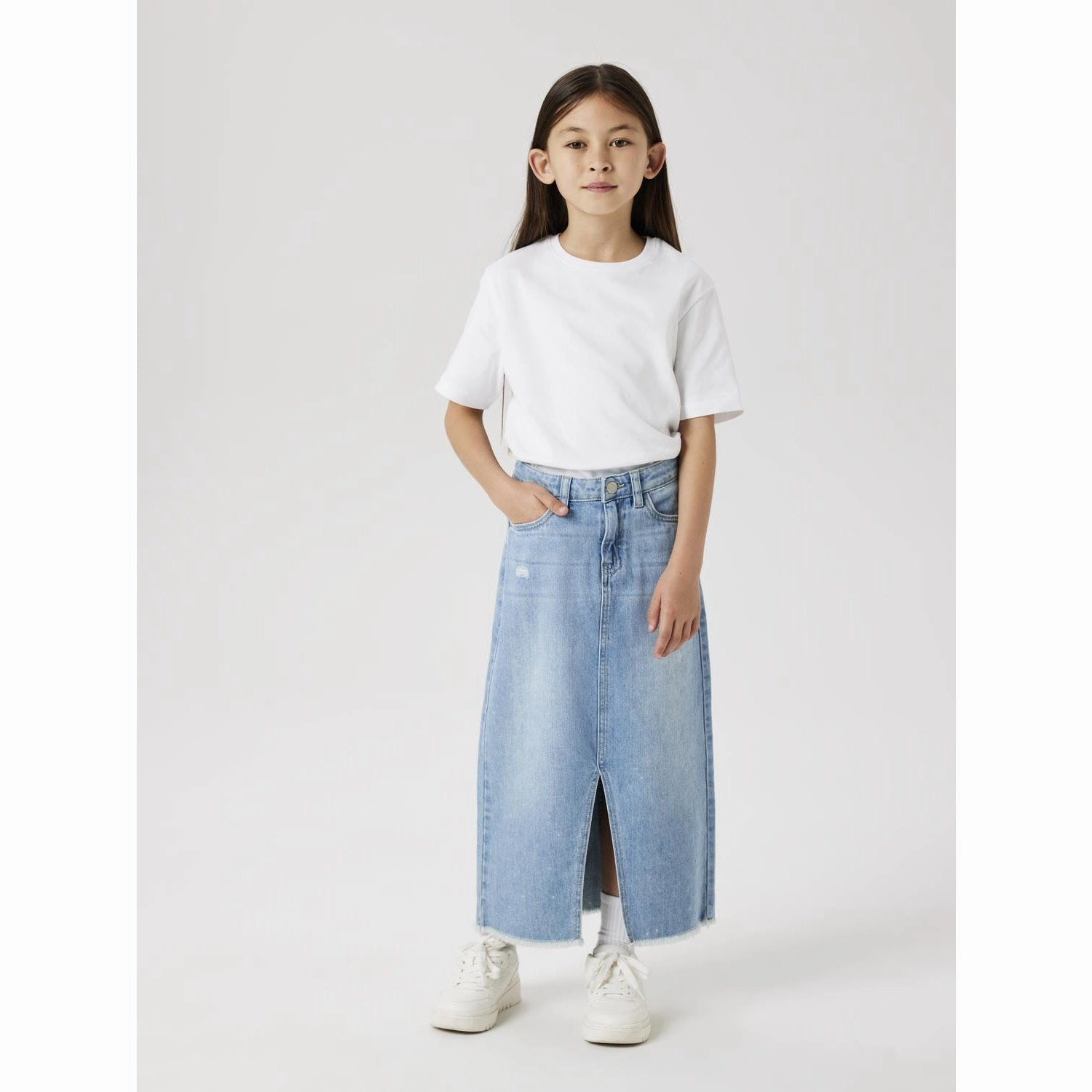 Fit Choice Classic Appeal Name It Light Blue Denim Kat Denim Long Skirt Noos