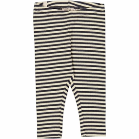 Light and Comfortable Wheat Midnight Stripe Jersey Leggings