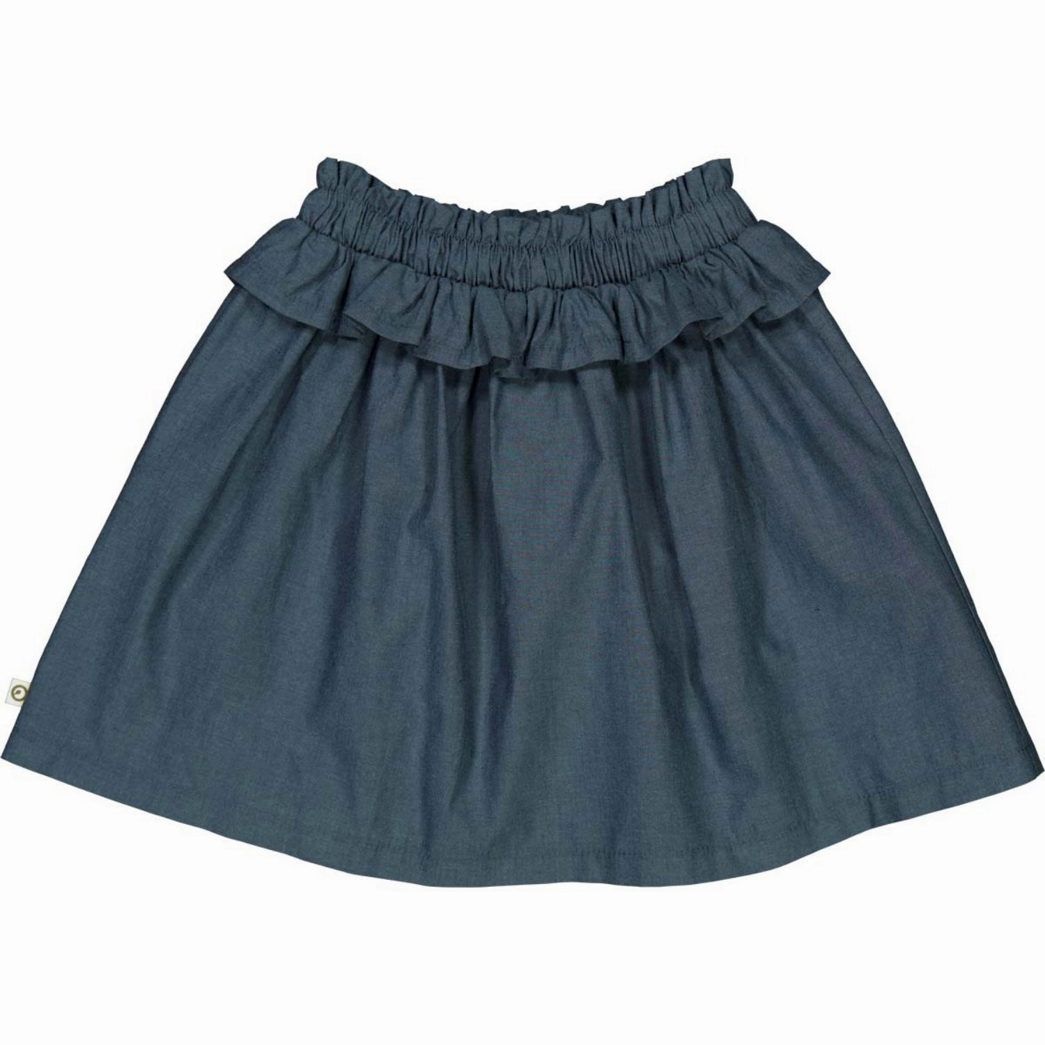 Secure Closure Rolled Hem M??sli Chambray Chambray Frill Skirt