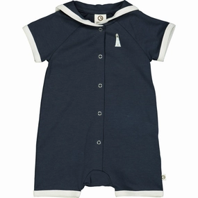 Vivid Men M??sli Night Blue Breeze Print Beach Jumpsuit