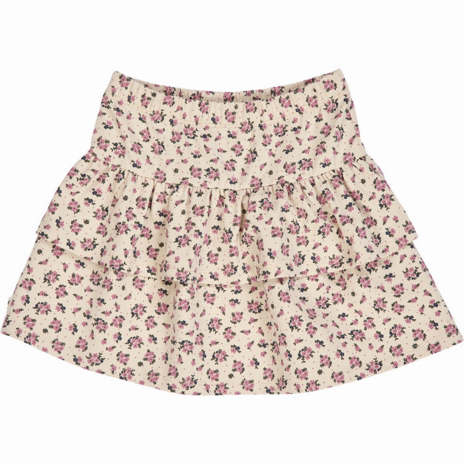 M??sli Oak/ Nostalgia Rose/ Deep Green Zinna Skirt Stretch Waist Cuffed hem