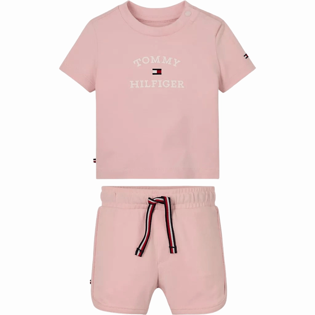 Minimal Comfort Tommy Hilfiger Logo Tee/Short Set Baby