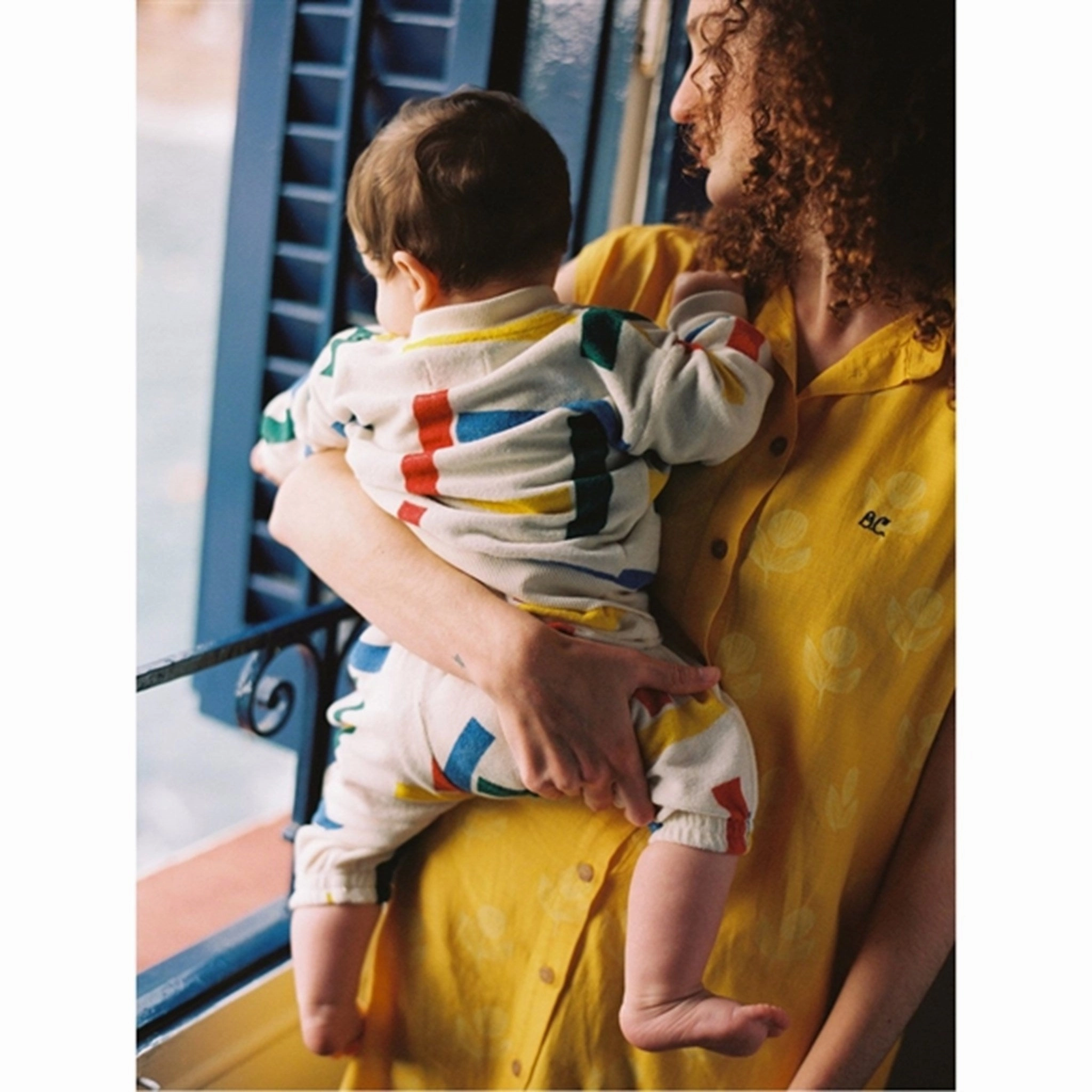 Bobo Choses White Multicolor Beacons All Over Sweatpants Flatlock Seam Technology boot venue