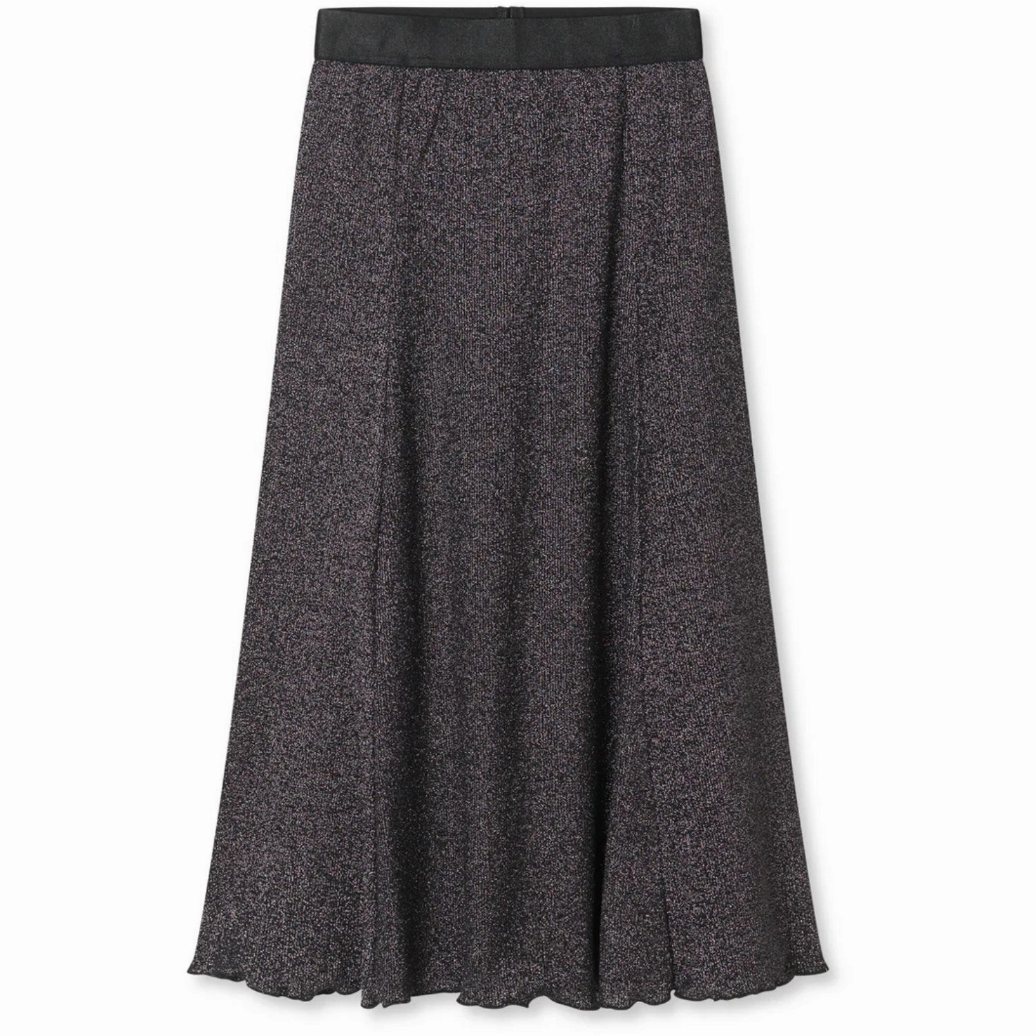 Chic Tones Pleated Construction Mads N?rgaard Gun Metal 2X2 Lurex Salina Skirt