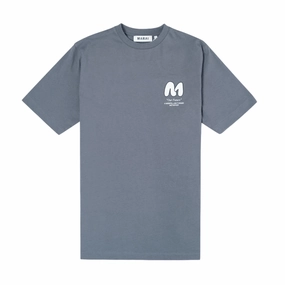 Marai Bubble Print T-Shirt Men Vintage Wash Effect Everyday Casual