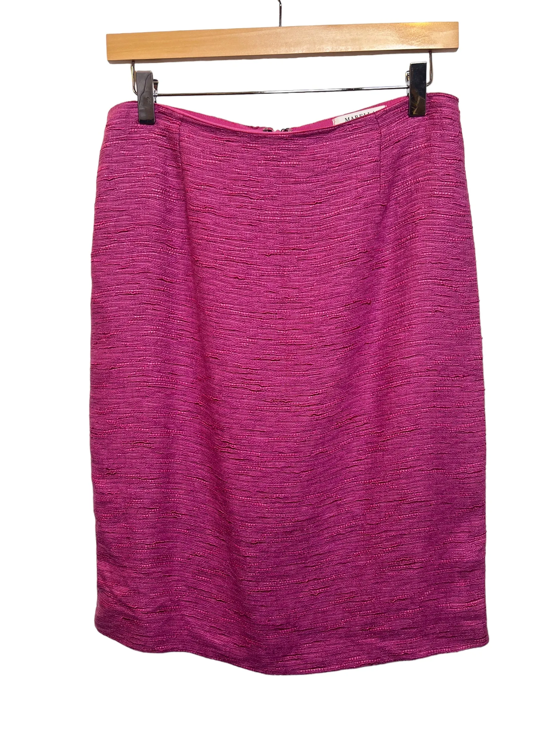 Eco Friendly Material Quick Adjust Toggles Marella Women??s Pink Linen Skirt (Size L)