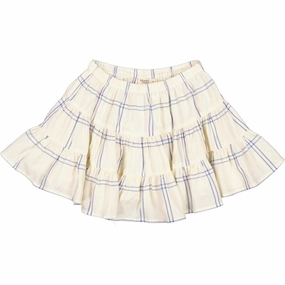 MarMar Blue Check Silvie Skirt Emerging Designer