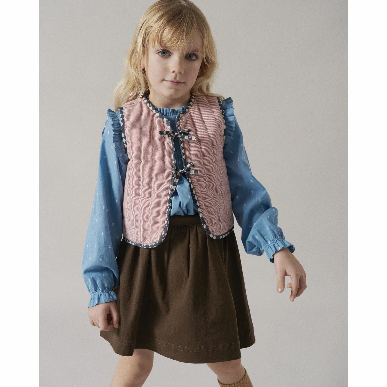 MarMar Chino Twill Deep Choco Sabina Skirt Laser cut