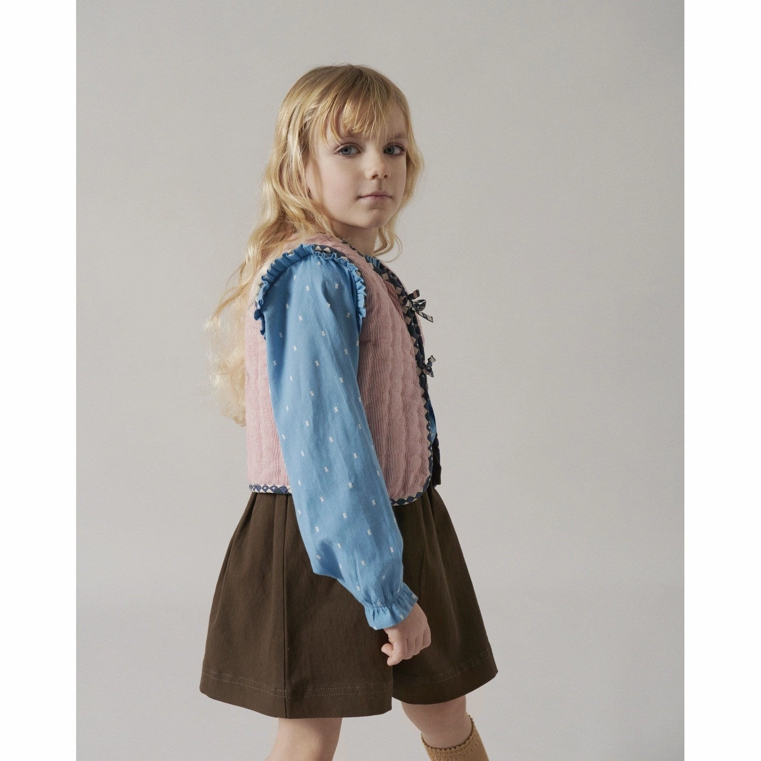 MarMar Chino Twill Deep Choco Sabina Skirt Invisible Seams Pastel tone