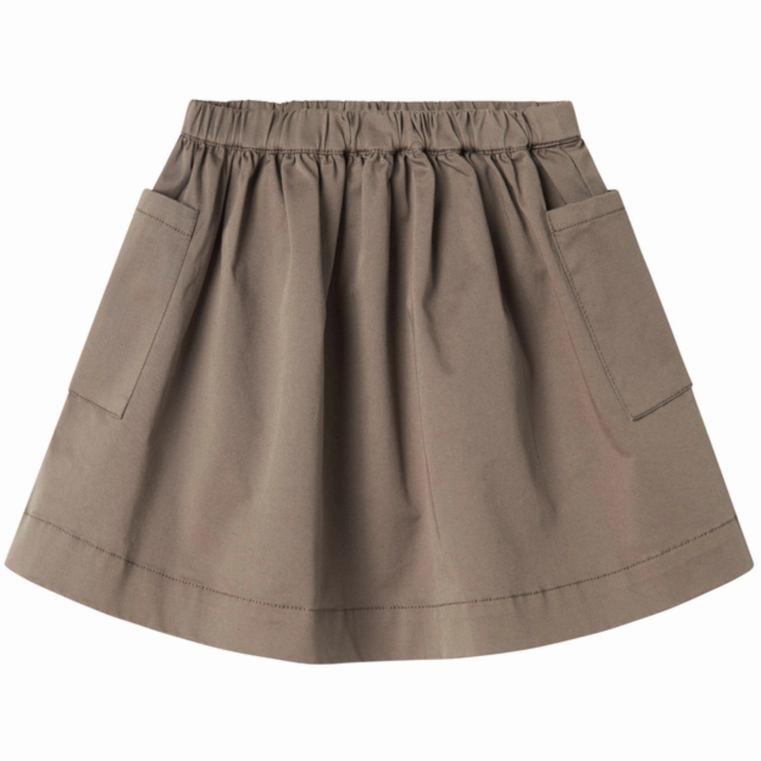 Rolled Hem Soft Aesthetic MarMar Chino Twill Dusty Brown Simba Skirt