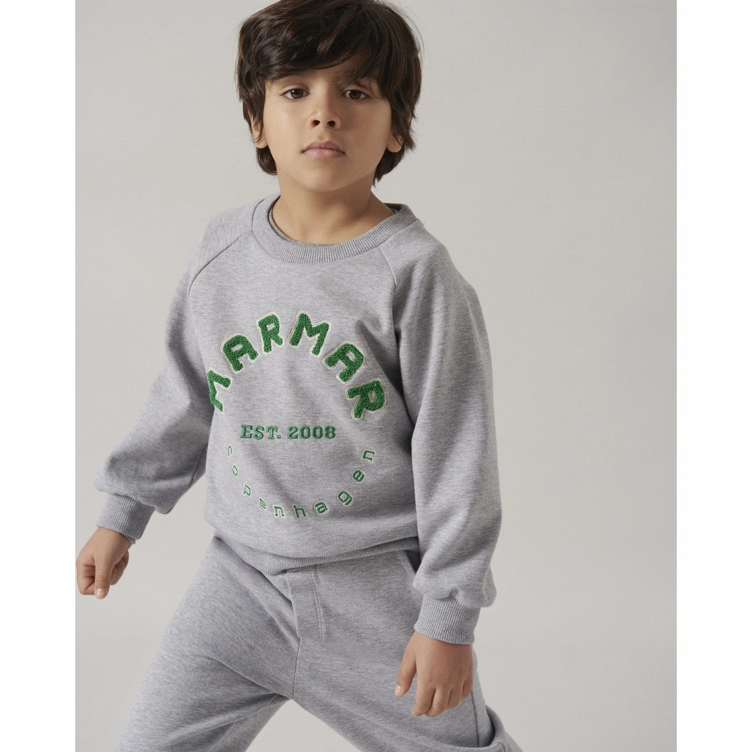 Sporty Layers shrink-resistant MarMar Double Jersey Green Logo Pelon Sweatpants