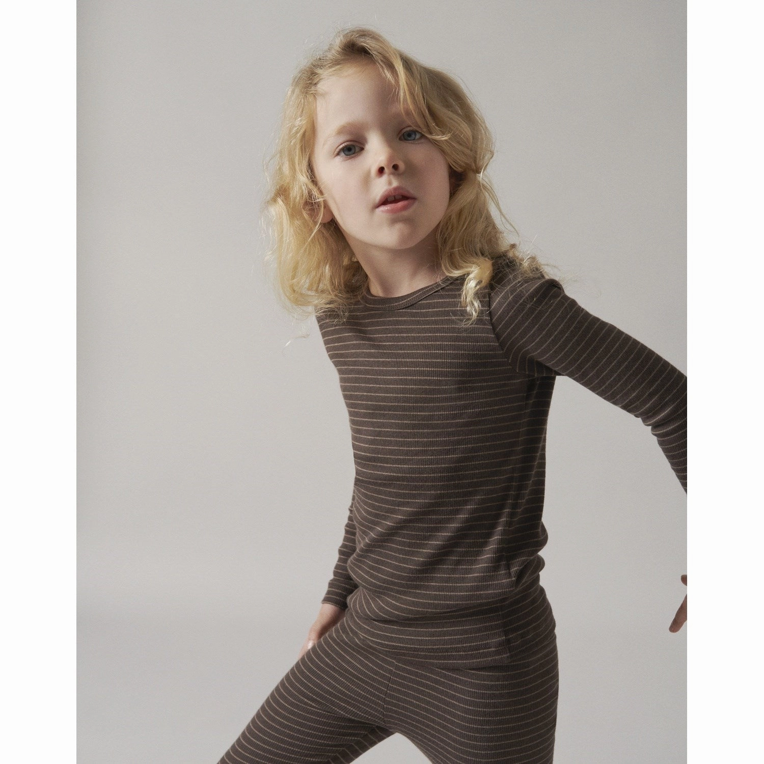 MarMar Modal Fine Rib Nori Green Stripe Leg Legging Fitness Friendly Squat Proof Summer Wear