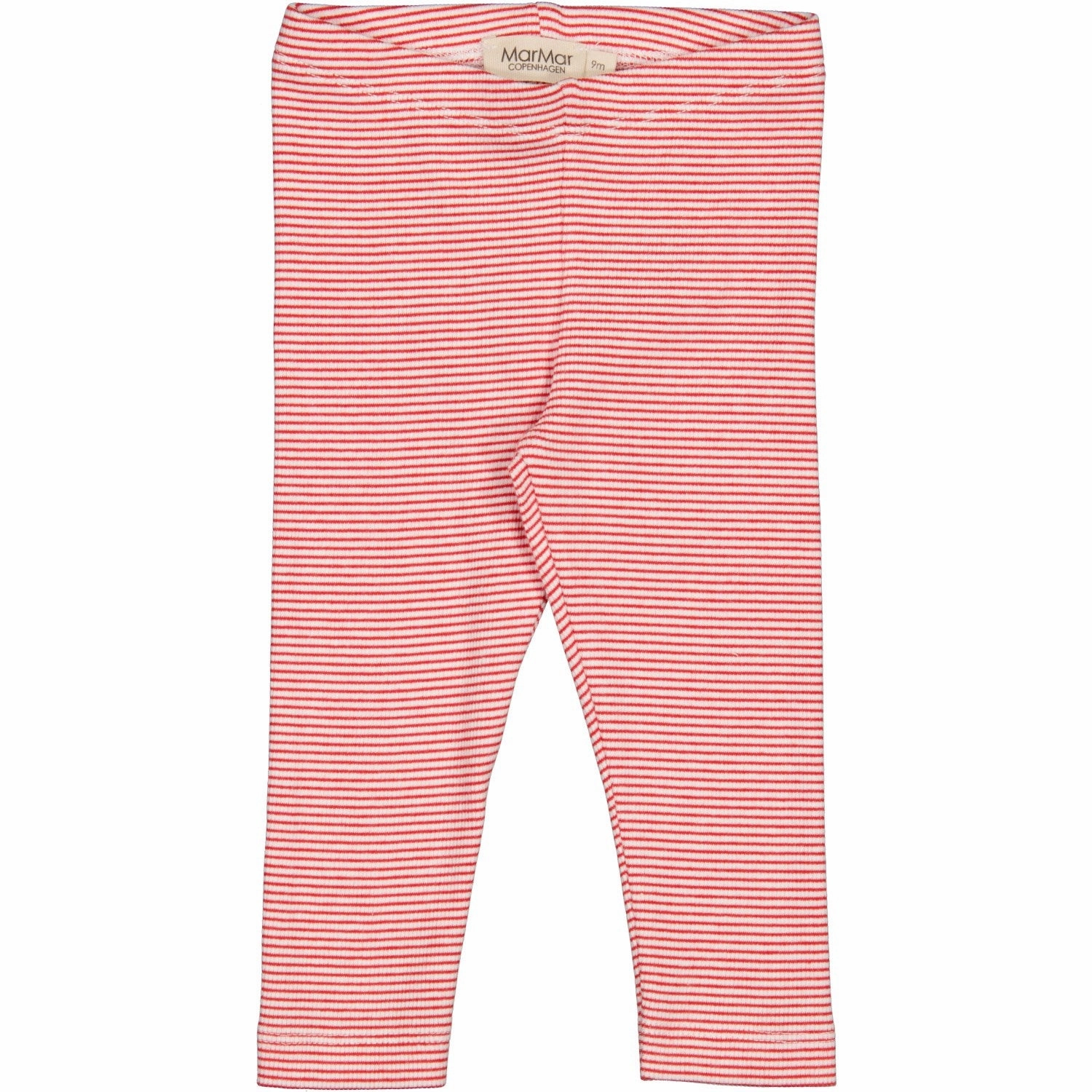 MarMar Modal Fine Rib Red Stripe Leggings Extra Soft Summer Wear