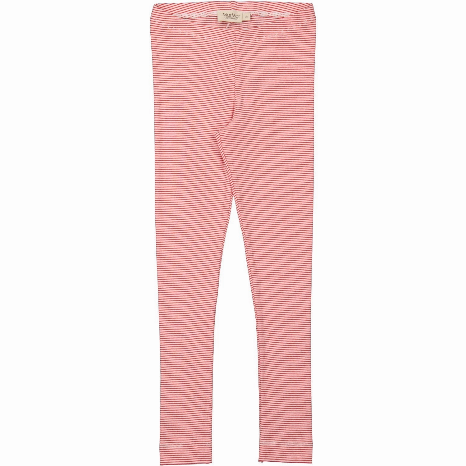 MarMar Modal Fine Rib Red Stripe Leggings Durable Feel Pro Athlete City Walk