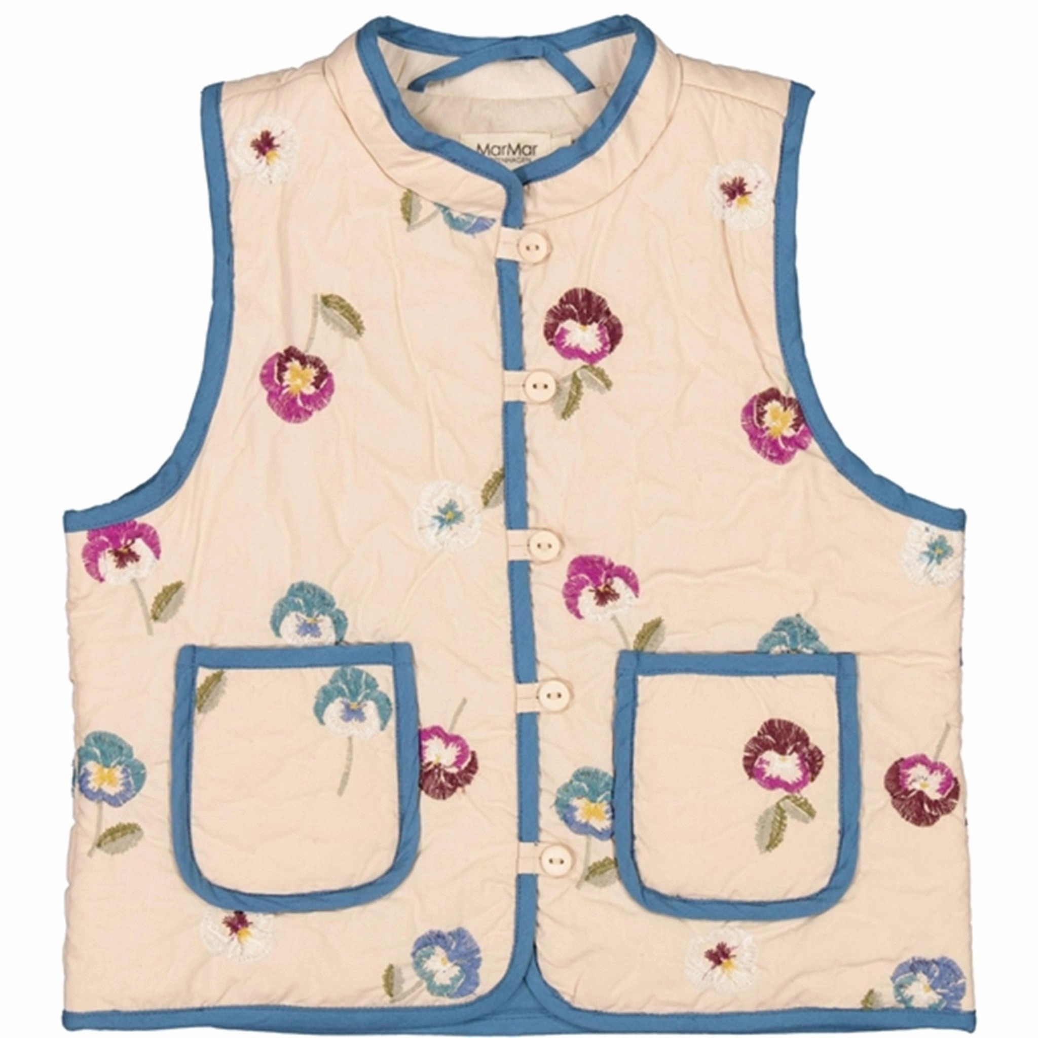 MarMar Pansy Embroidery Jola Vest Versatile Layering Tailored Fit