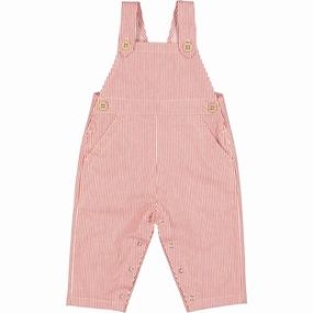 AntiPillingFabric Loose cut MarMar Red Currant Stripe Ruben Overalls