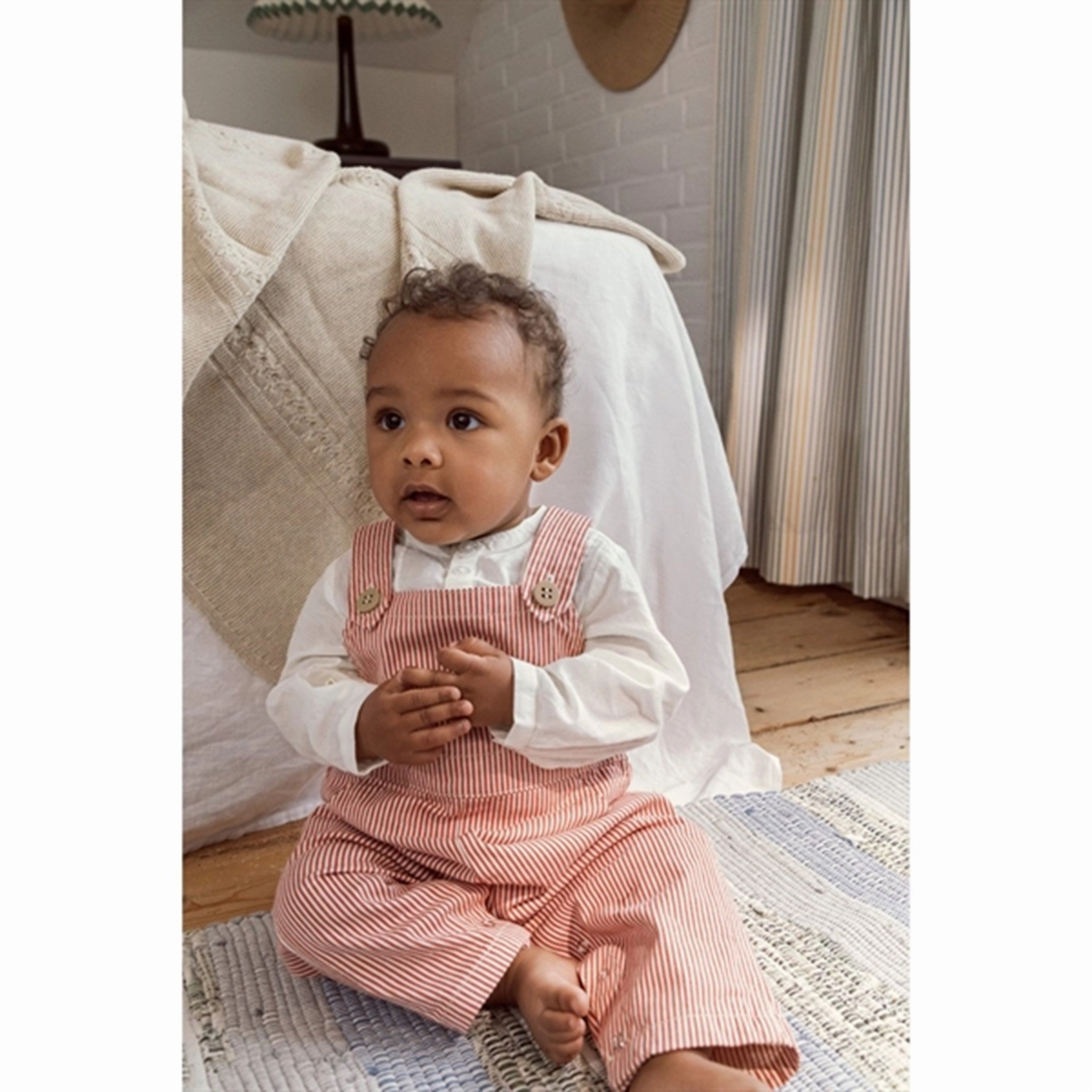 MarMar Red Currant Stripe Ruben Overalls Multi Pocket Configuration