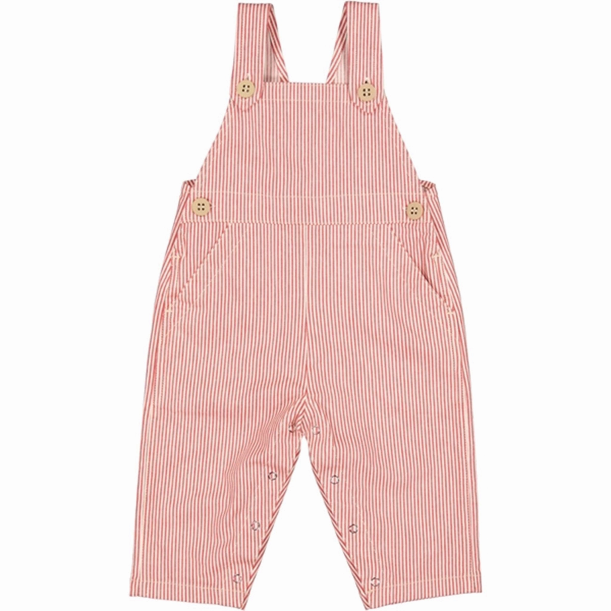 AntiPillingFabric Loose cut MarMar Red Currant Stripe Ruben Overalls