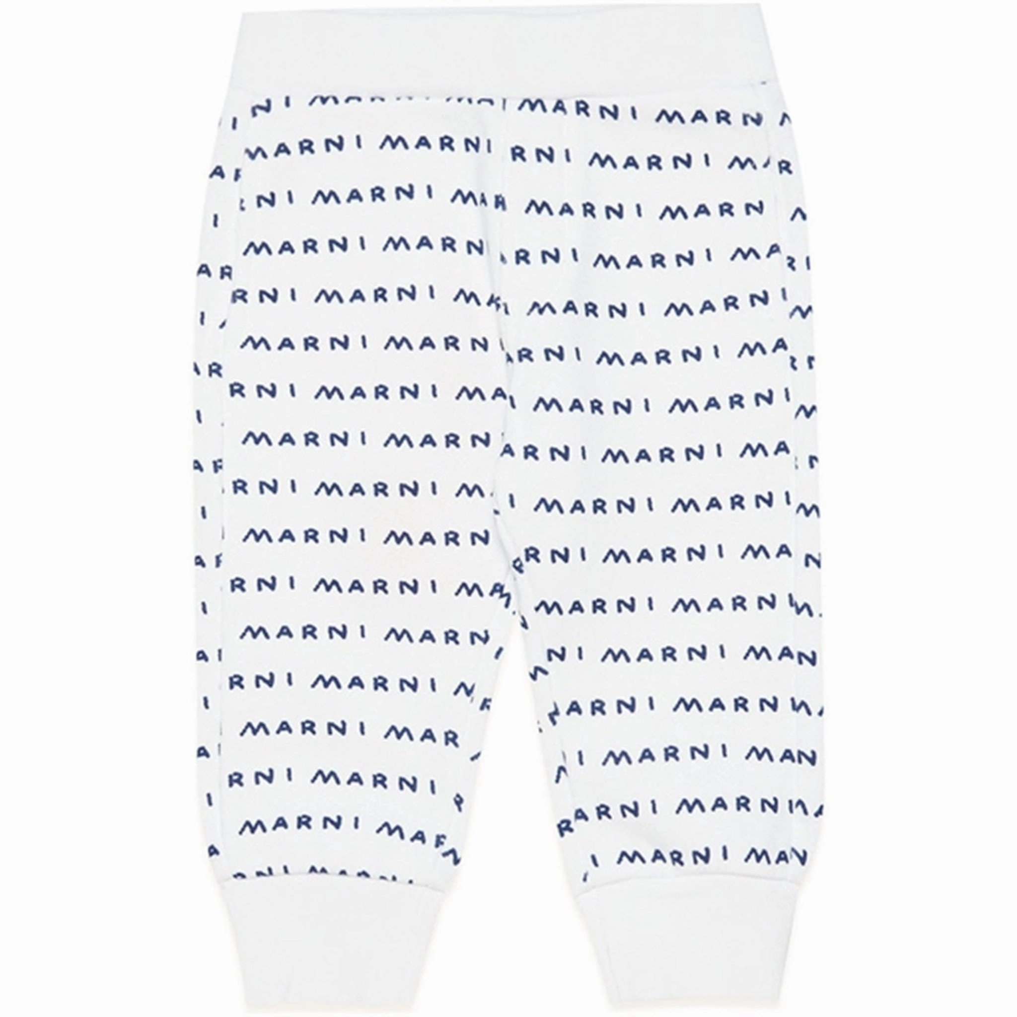 Marni White Blue Logo Sweatpants Gradient Density Layering