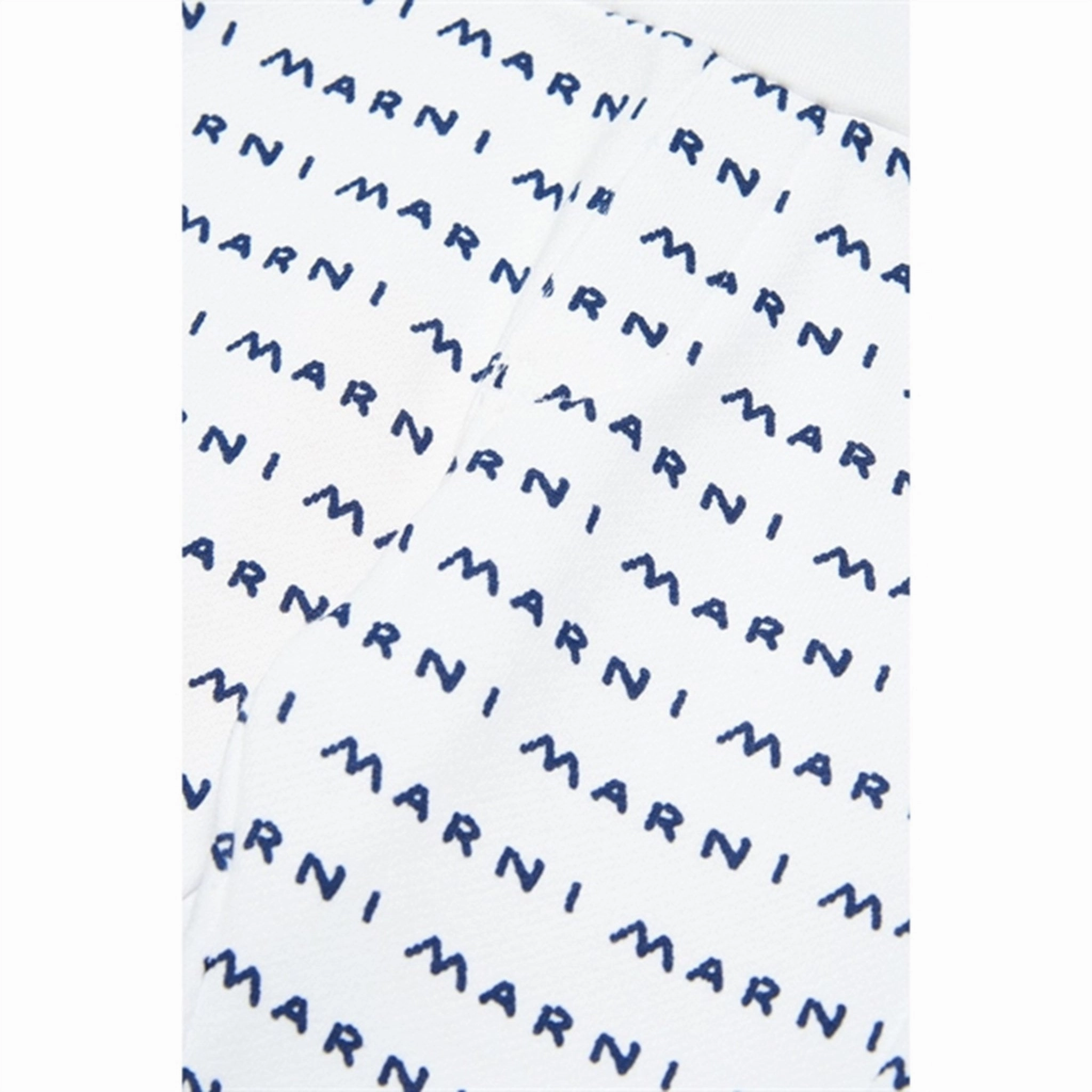 Reflective Safety Details Marni White Blue Logo Sweatpants