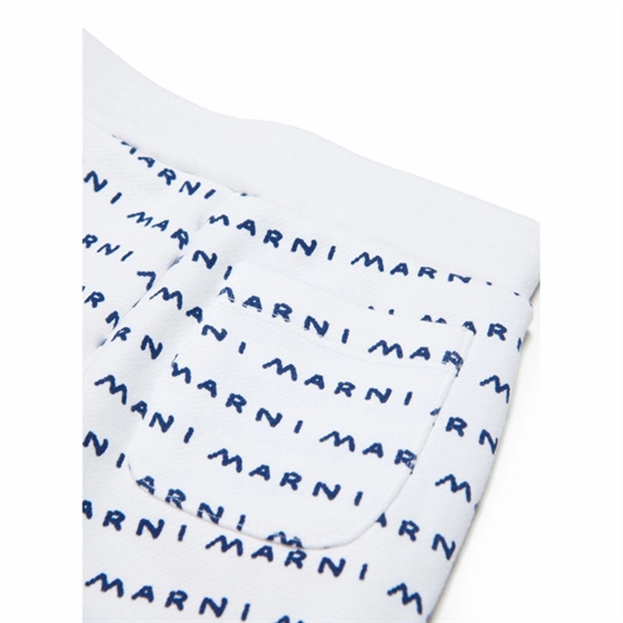 AbrasionResistant Elbows Marni White Blue Logo Sweatpants
