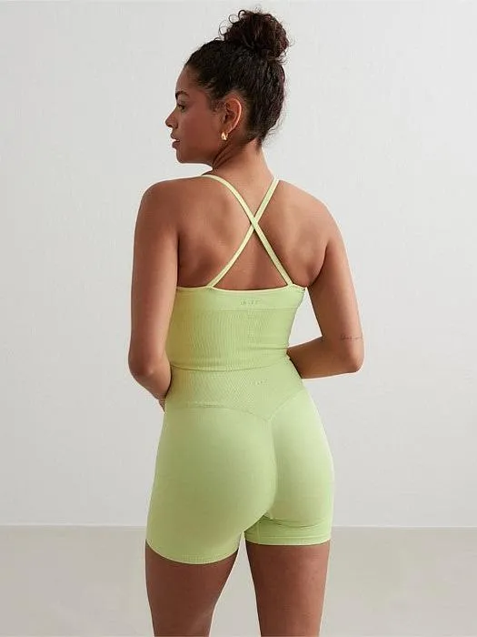 Comfortable Racerback Style Matcha Shape Seamless Cross Back Bralette