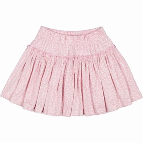 MarMar Leopard Pink Leo Sylvia Skirt Button Fastenings Airy Comfort